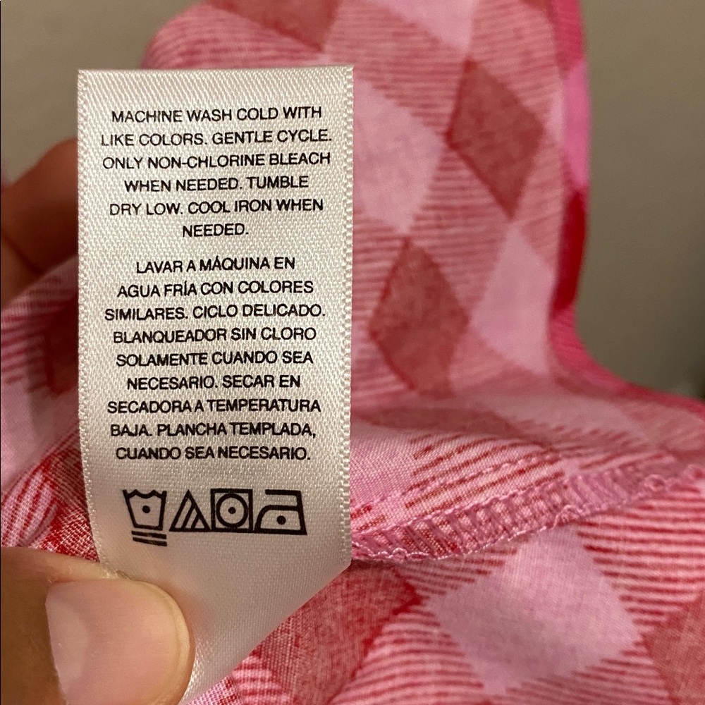 EUC Scoop Women's Side Knot Poplin Midi Shirt Dress Size Large 12-14 w/Pockets - Picture 13 of 13